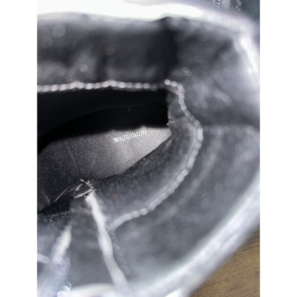 PrettyLittleThing Black Chelsea Boots Pull On Square Toe Ankle Side Zip Size 9 - Picture 6 of 9